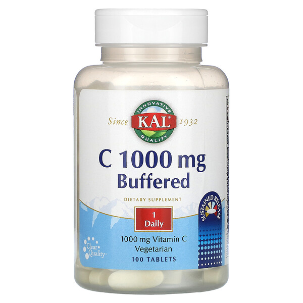 Витамин C 1000 мг с контролируемым высвобождением - 100 таблеток - KAL KAL