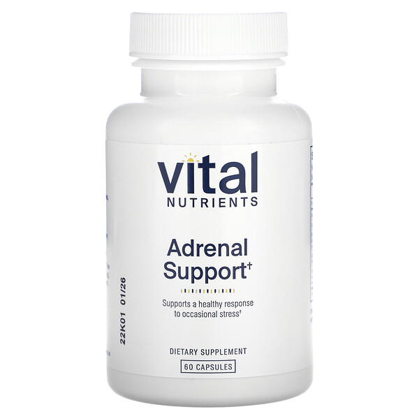 Поддержка надпочечников - 60 капсул - Vital Nutrients Vital Nutrients