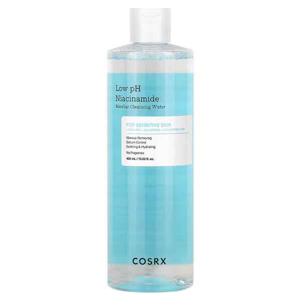 Мицеллярная очищающая вода с ниацинамидом и низким pH, для чувствительной кожи, 400 мл (13,52 жидк. унции) Cosrx