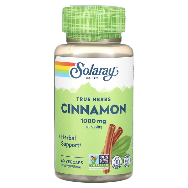 True Herbs, Cinnamon , 500 mg, 60 VegCaps Solaray