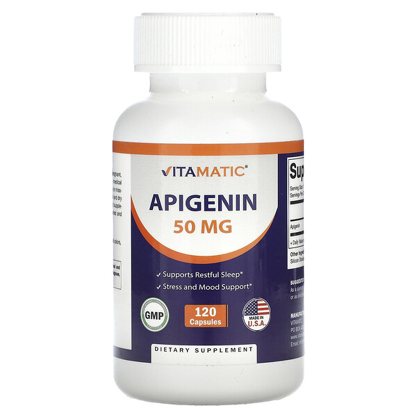 Апигенин, 50 мг, 120 капсул Vitamatic