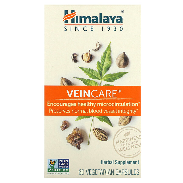 VeinCare, 60 вегетарианских капсул Himalaya