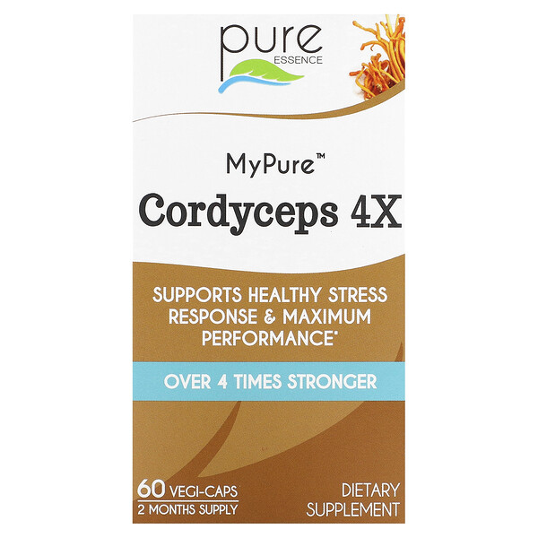 MyPure, Кордицепс 4X, 60 растительных капсул Pure Essence