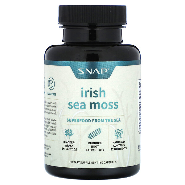 Ирландский морской мох, 60 капсул Snap Supplements