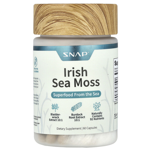 Irish Sea Moss, 60 Capsules (Капсулы) Snap Supplements