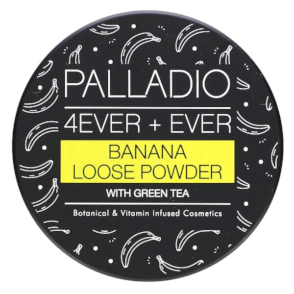 4Ever + Ever, Рассыпчатая банановая пудра с зеленым чаем, 0,21 унции (6 г) Palladio