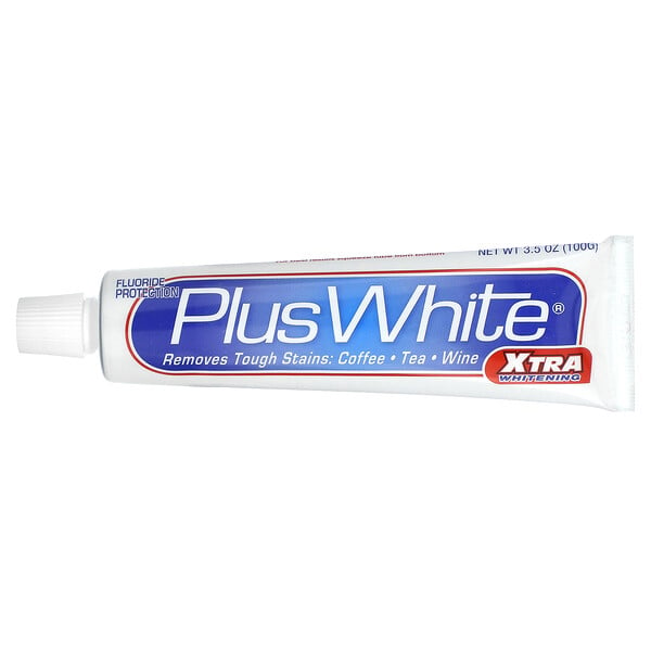Xtra Whitening, Зубная паста с фтором против кариеса, мята, 3,5 унции (100 г) Plus White