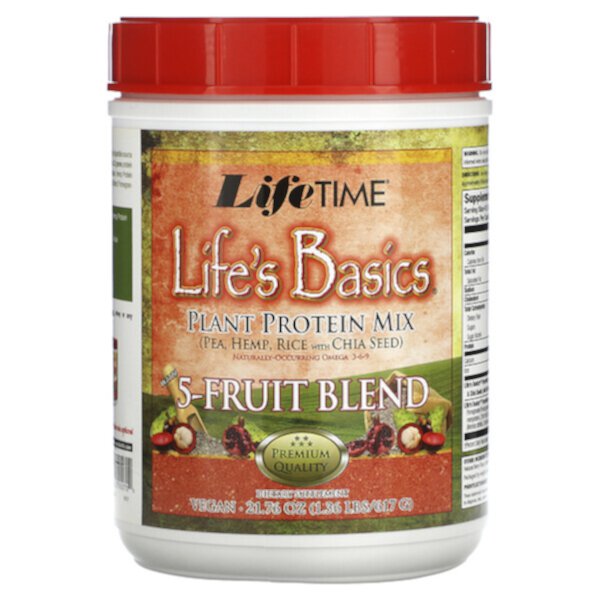 Life's Basics, Смесь растительных белков, смесь из 5 фруктов, 1,36 фунта (617 г) Lifetime