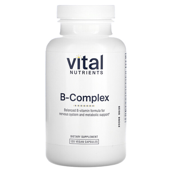 B-комплекс, 120 веганских капсул Vital Nutrients