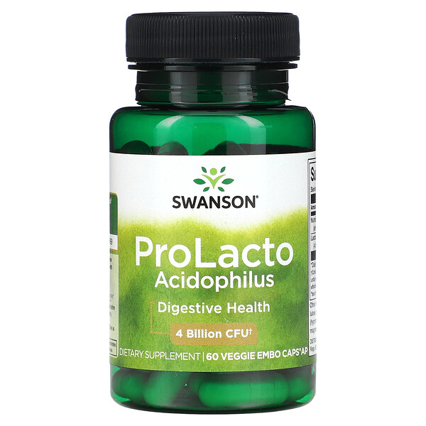 ProLacto Acidophilus - 4 миллиарда КОЕ - 60 растительных капсул - Swanson Swanson