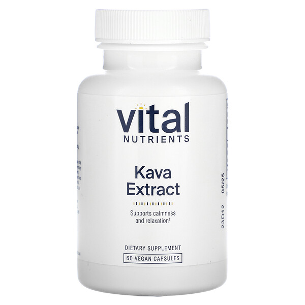 Экстракт Кавы - 60 веганских капсул - Vital Nutrients Vital Nutrients