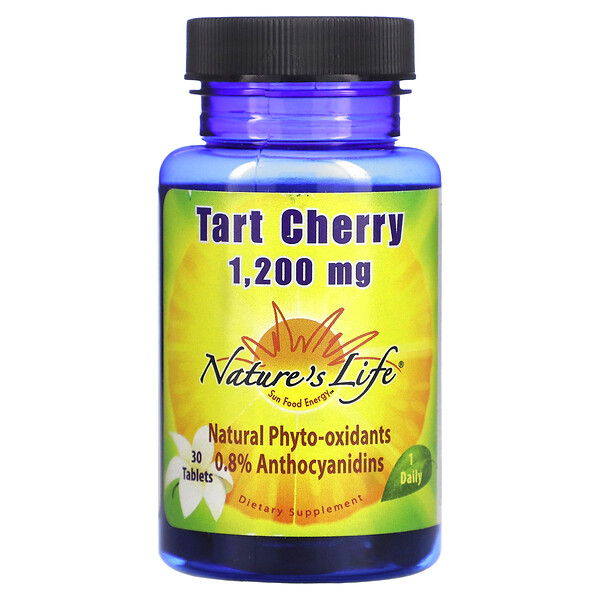 Терпкая вишня, 1200 мг, 30 таблеток Nature's Life