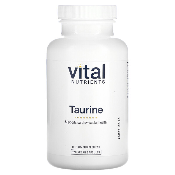 Таурин - 120 веганских капсул - Vital Nutrients Vital Nutrients