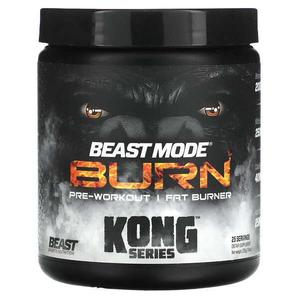 Kong Series, Beast Mode Burn, персиковая сангрия, 7,94 унции (225 г) Beast