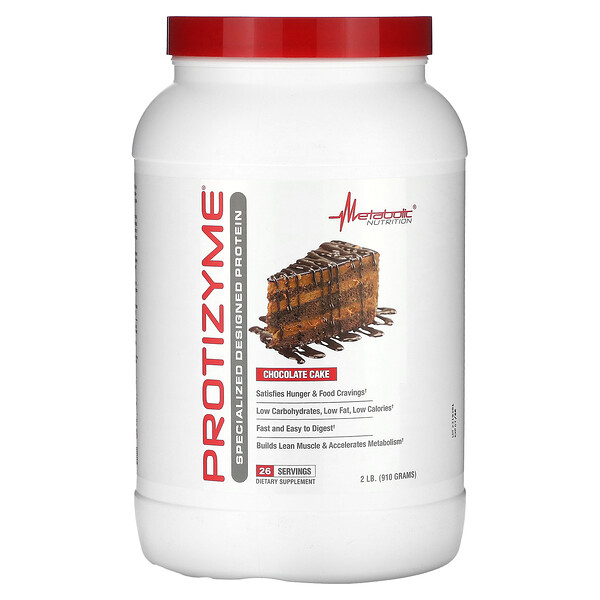 Protizyme, Specialized Designed Protein, Chocolate Cake, 2 lb (910 g) Metabolic Nutrition