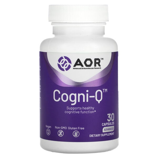 Cogni-Q, Коэнзим Q10 - 30 капсул - Advanced Orthomolecular Research AOR Advanced Orthomolecular Research AOR