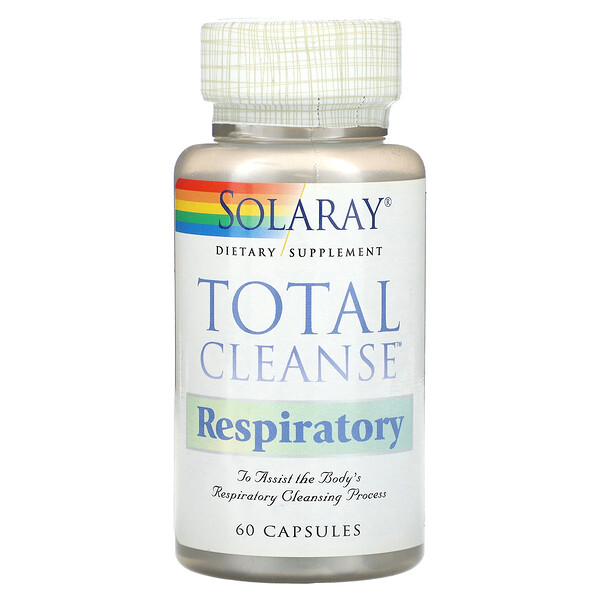 Total Clean, Дыхательная система, 60 капсул Solaray
