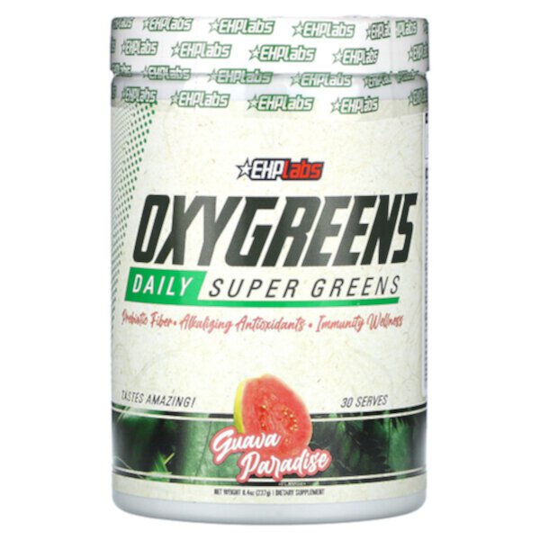 OxyGreens, Daily Super Greens, райская гуава, 8,4 унции (237 г) EHPlabs