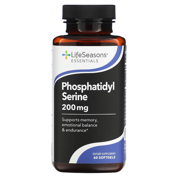 Фосфатидилсерин, 100 мг, 60 мягких таблеток LifeSeasons