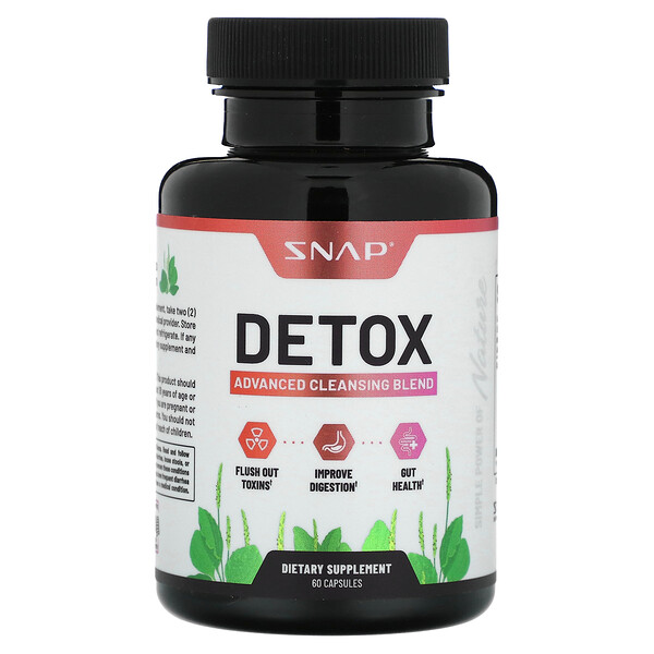 Detox, Смесь для улучшенного очищения, 60 капсул Snap Supplements