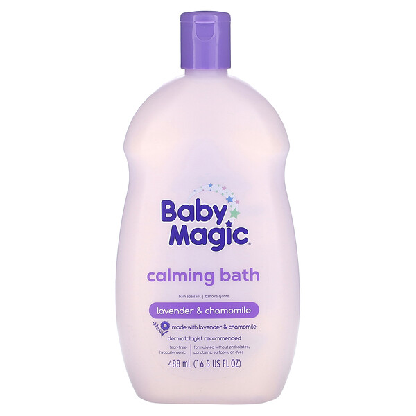 Успокаивающая ванна, лаванда и ромашка, 16,5 жидких унций (488 мл) Baby Magic