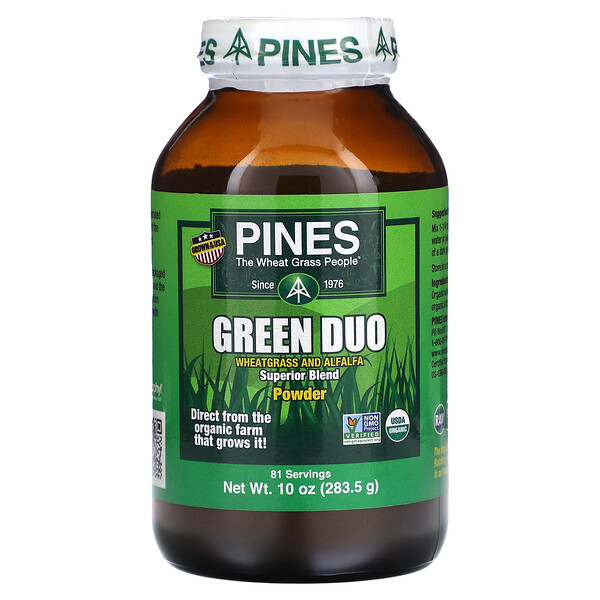 Зеленый порошок Duo, 10 унций (283,5 г) Pines International