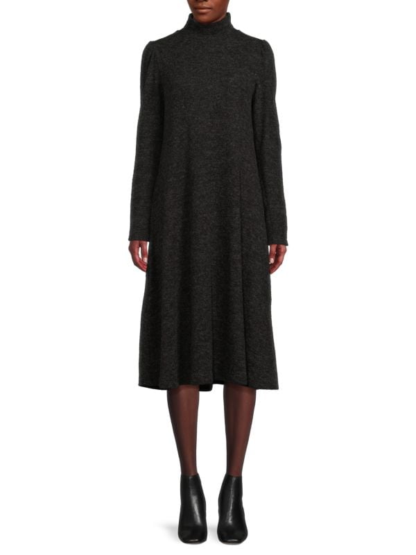 Платье-свитер миди с высоким воротником А-силуэта RENEE C