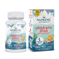 Детское рыбье масло DHA со вкусом клубники - 250 мг - 360 жевательных капсул - Nordic Naturals Nordic Naturals