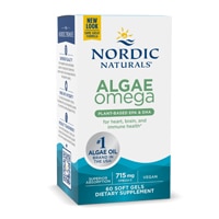Омега-3S на растительной основе из водорослей, веганские омега-3S — 715 мг — 60 мягких таблеток Nordic Naturals