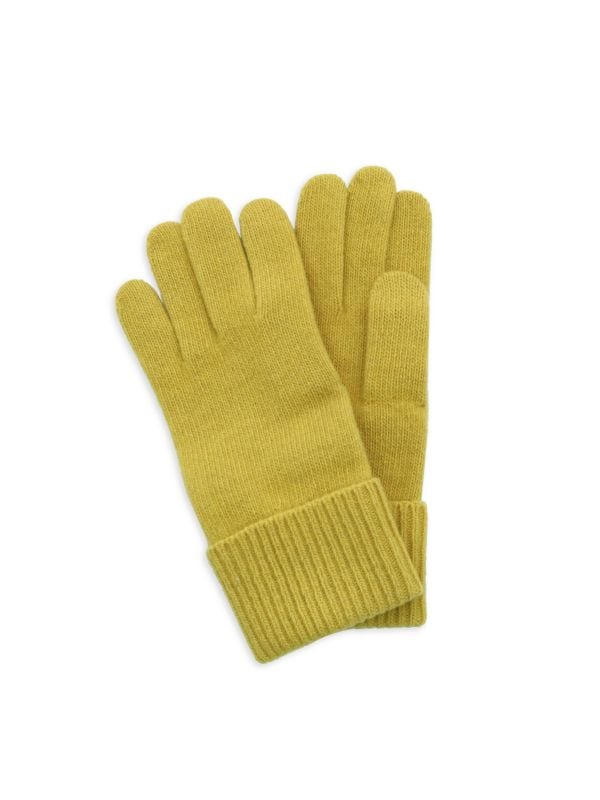 Кашемировые перчатки с ребристыми манжетами Portolano