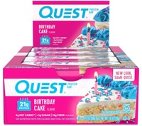 QuestBar белковые батончики со вкусом торта, без глютена, 21 г белка, 12 шт. Quest Nutrition