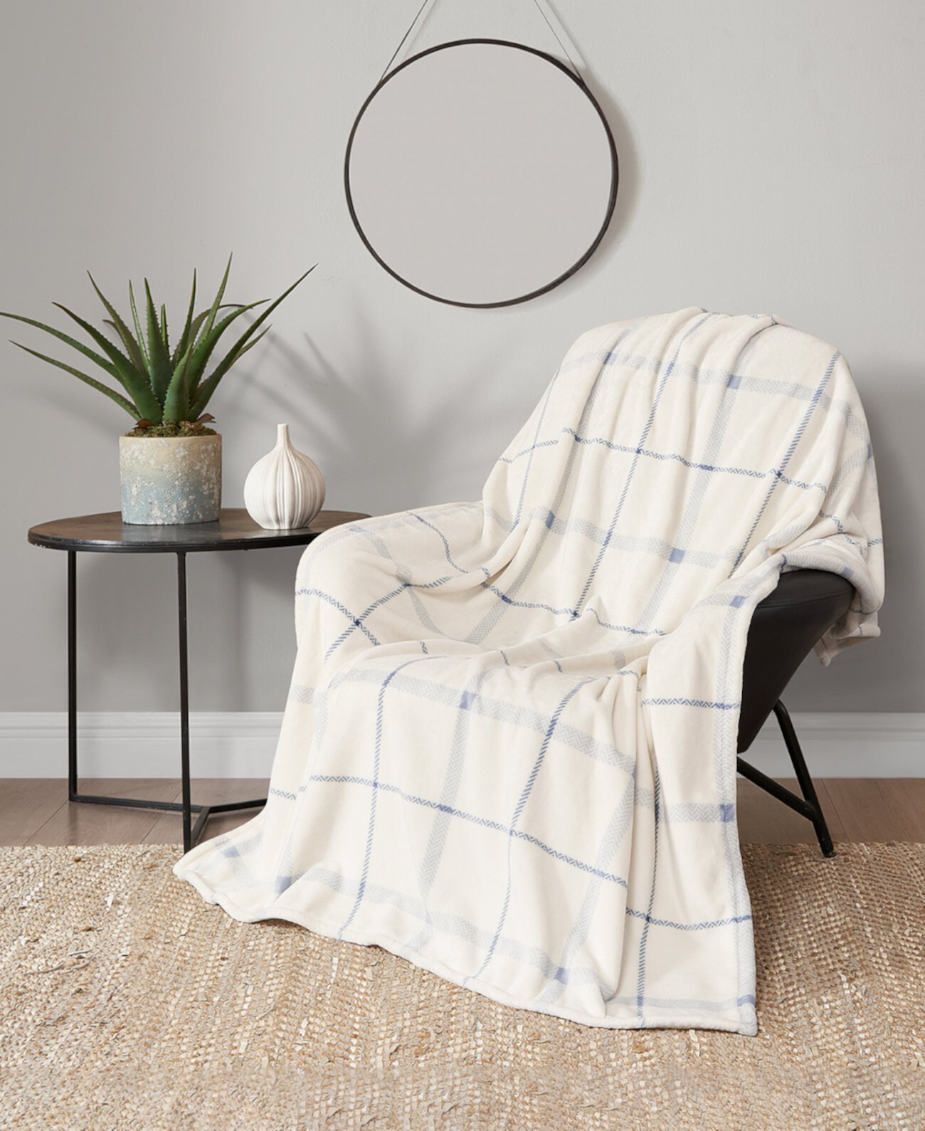 Palmdale Plaid Cozy Plush Throw Blanket, 50" x 70" Lucky Brand