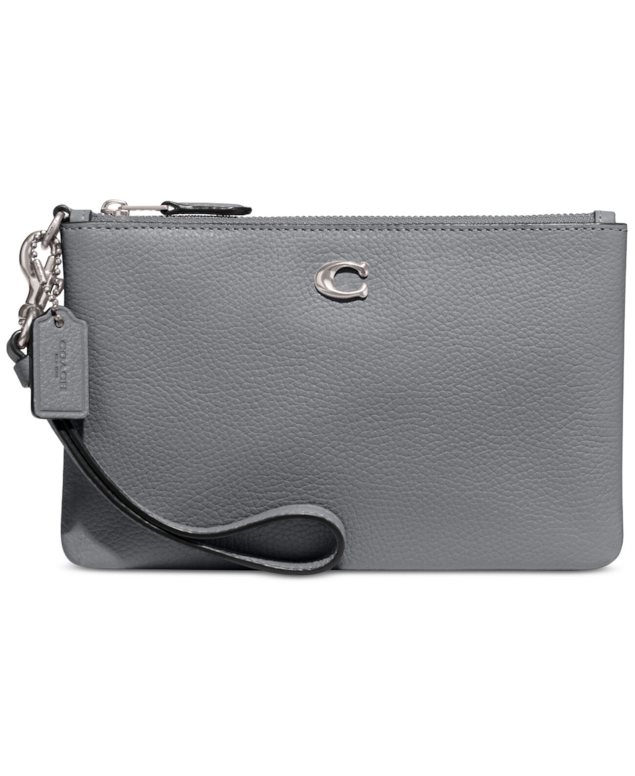 Polished Pebble Leather Small Zip-Top Wristlet COACH