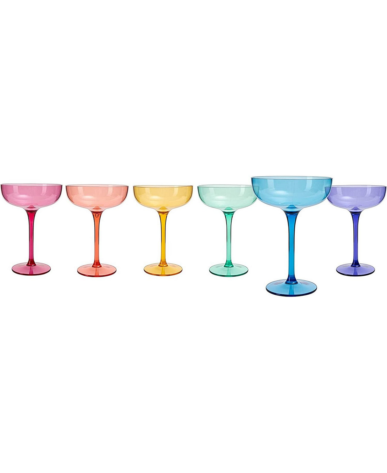 Стеклянные акриловые бокалы для мартини в европейском стиле, набор из 6 шт. The Wine Savant