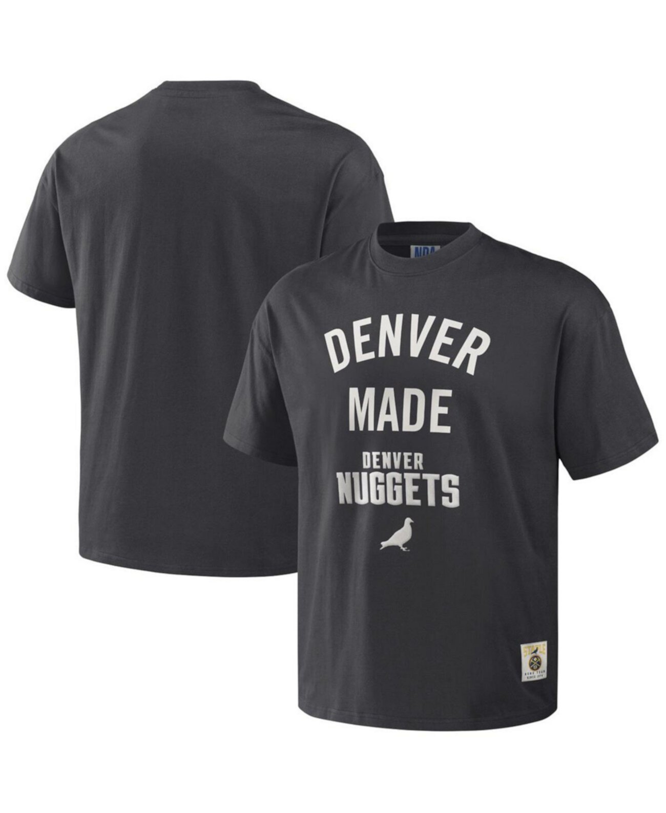 Мужская футболка оверсайз Heavyweight NBA x Anthracite Denver Nuggets Staple