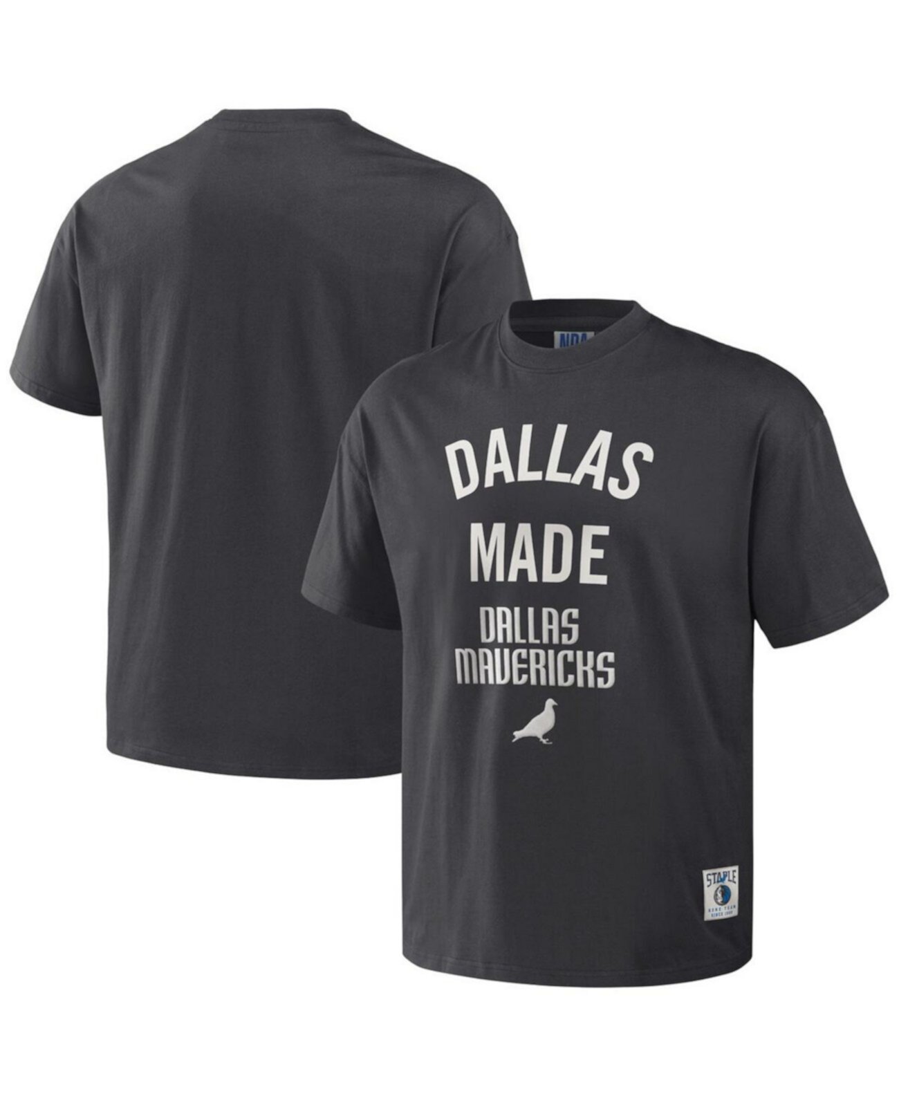 Мужская футболка оверсайз NBA x Anthracite Dallas Mavericks Heavyweight Staple