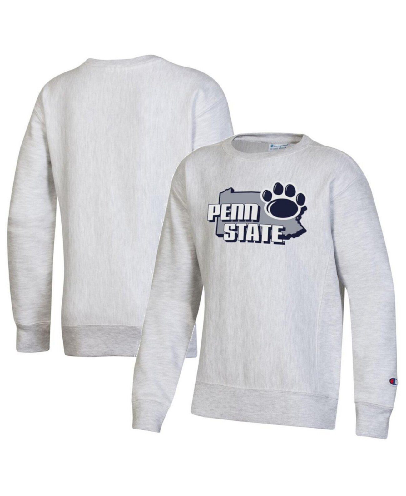 Пуловер с обратным плетением Big Boys Heather Grey Penn State Nittany Lions Champion
