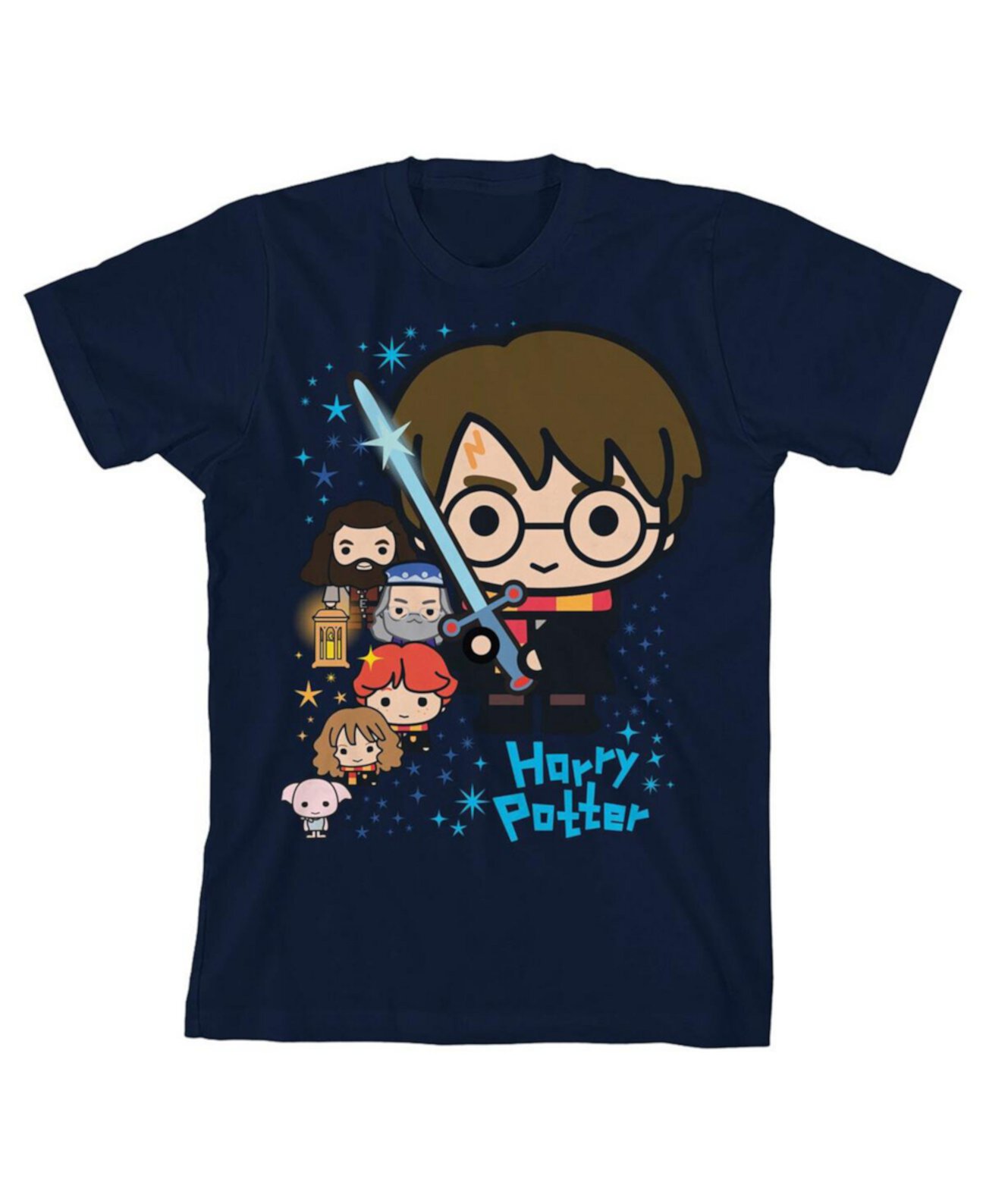 Темно-синяя футболка с изображением Гарри Поттера для мальчиков и девочек Big BIOWORLD