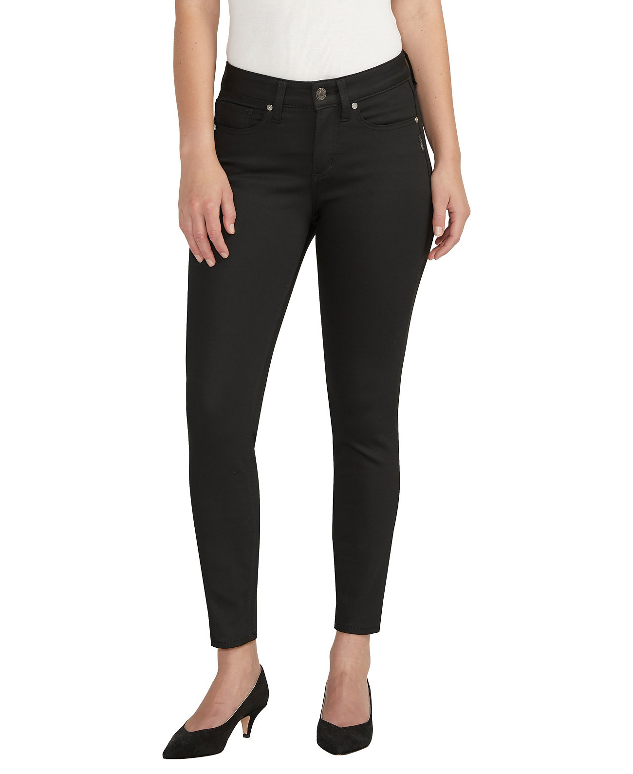 Женские джинсы скинни Suki со средней посадкой и пышным кроем до щиколотки Silver Jeans Co.