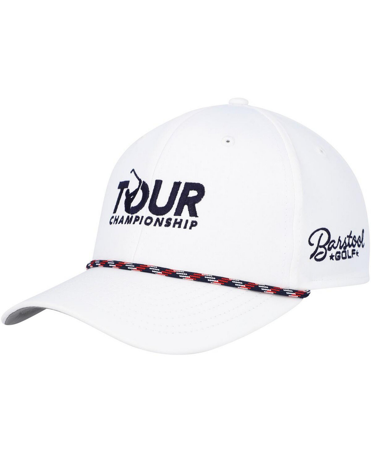 Мужская белая регулируемая шапка TOUR Championship с веревкой Barstool Golf