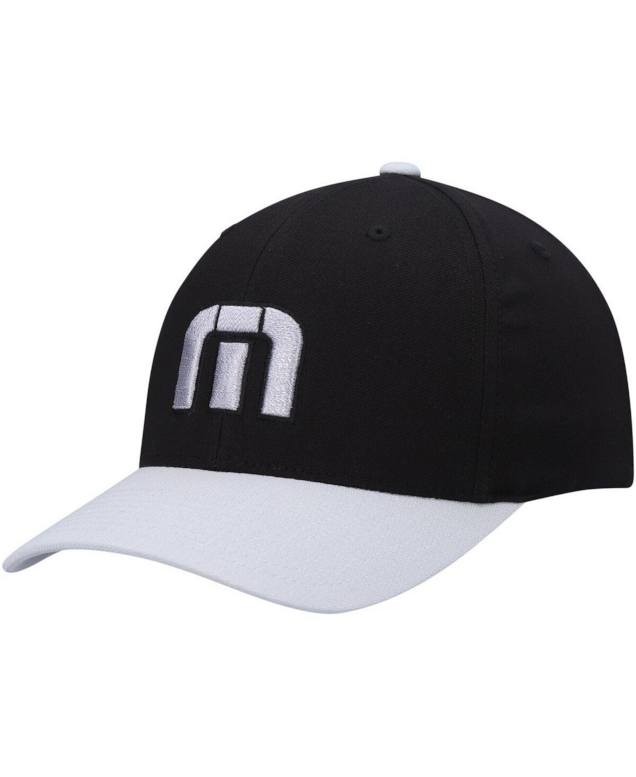 Мужская черно-серая кепка Skipper Tri-Blend Snapback TRAVIS MATHEW