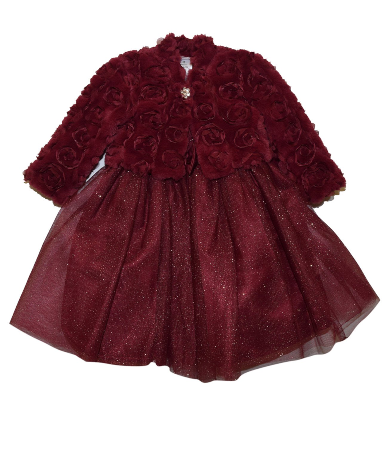 Комплект из трикотажного платья без рукавов и расклешенного платья с длинными рукавами для маленьких девочек Blueberi Boulevard