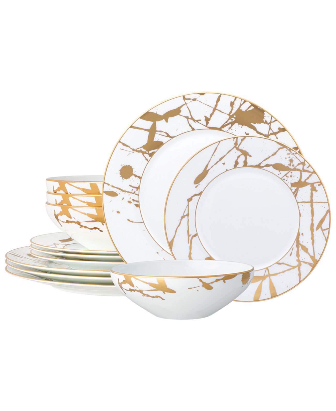 Raptures Gold 12 Piece Set, Service For 4 Noritake