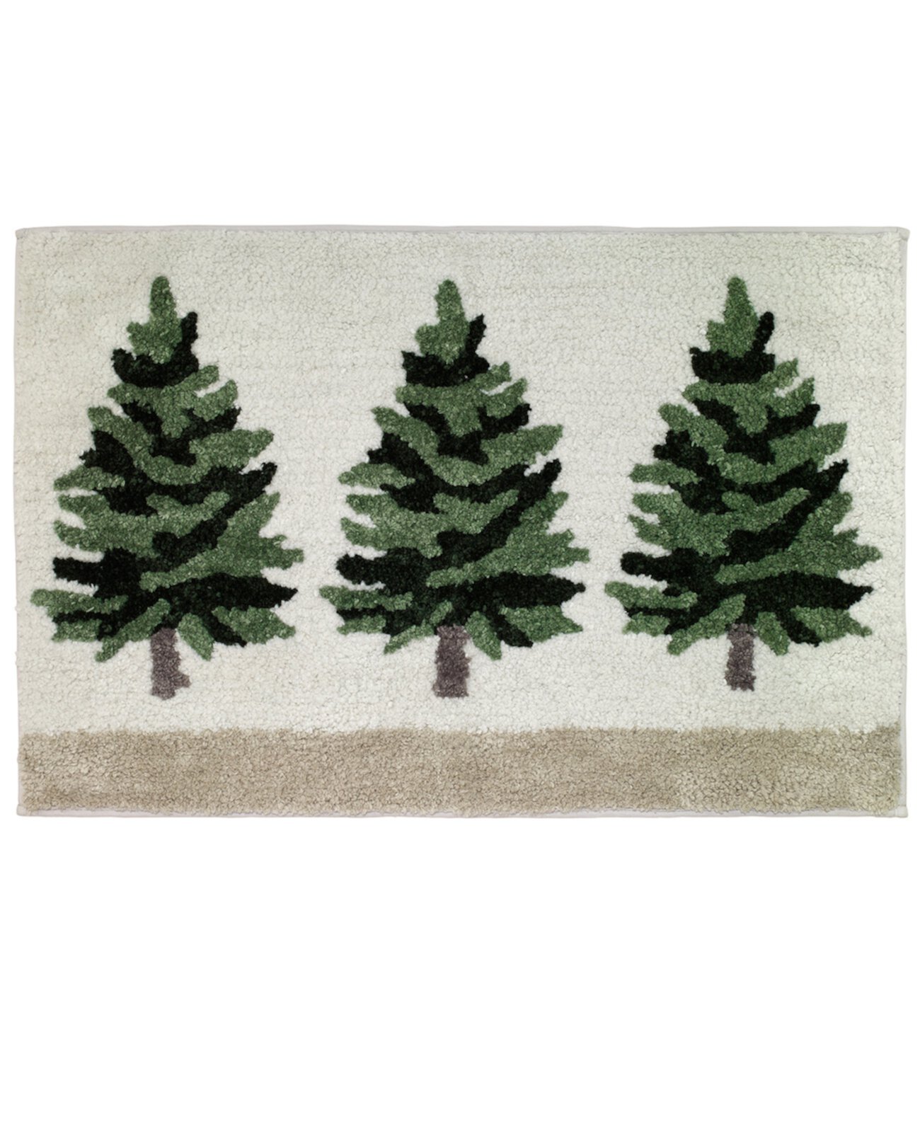 Trees with Gold Star Holiday Bath Rug, 20" x 30" Avanti