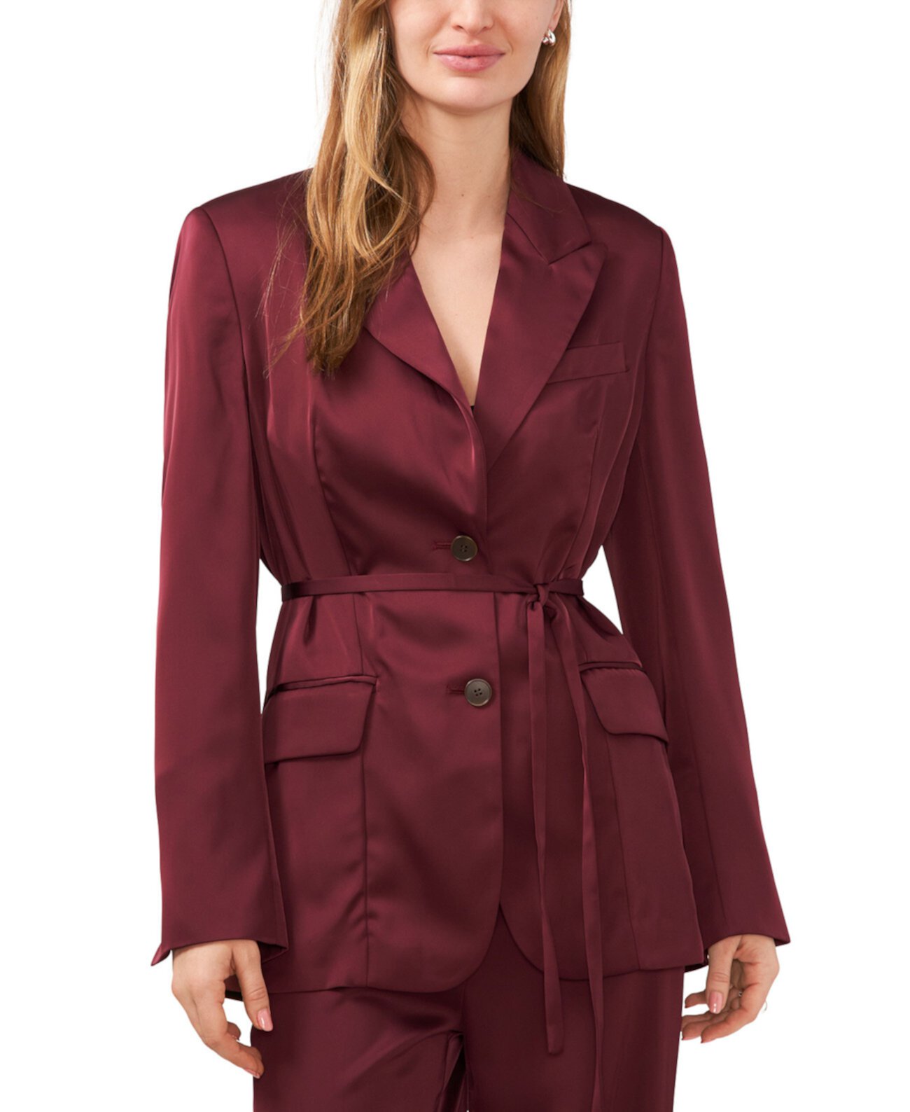 Женский мягкий пиджак с длинными рукавами и завязками 1.STATE