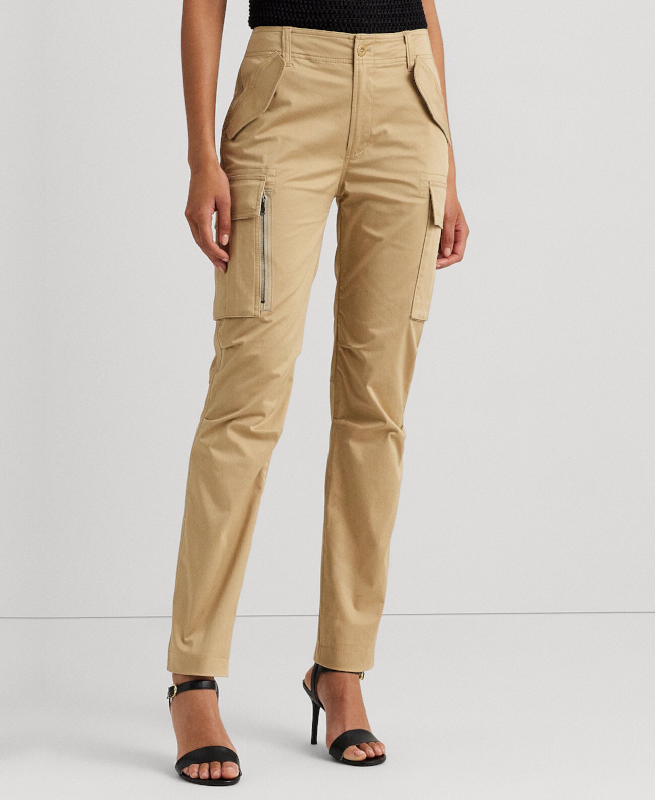Женские брюки-карго из хлопкового сатина LAUREN Ralph Lauren
