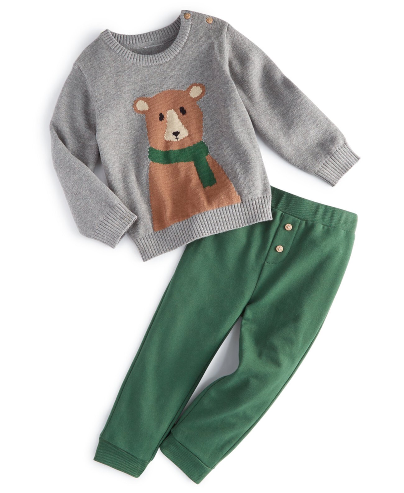 Свитер и штаны с медвежонком для маленьких мальчиков, комплект из 2 предметов, созданный для Macy's First Impressions