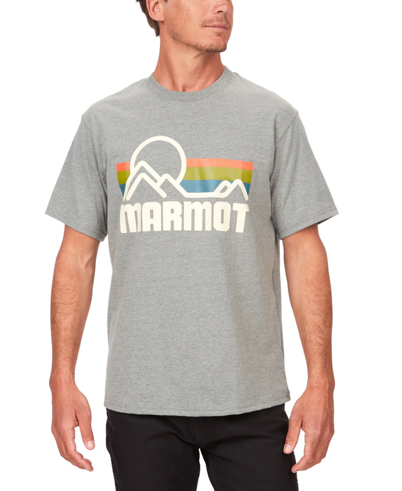 Мужская футболка с короткими рукавами и графическим логотипом Coastal Marmot