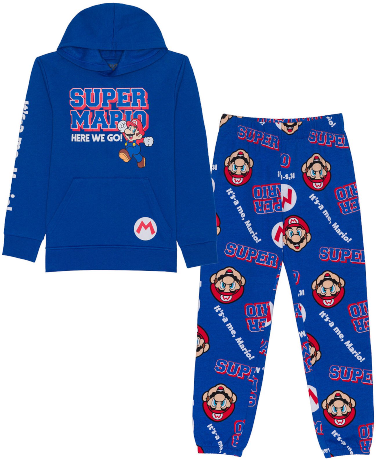 Флисовая худи и джоггеры Big Boys Super Mario, комплект из 2 предметов Hybrid