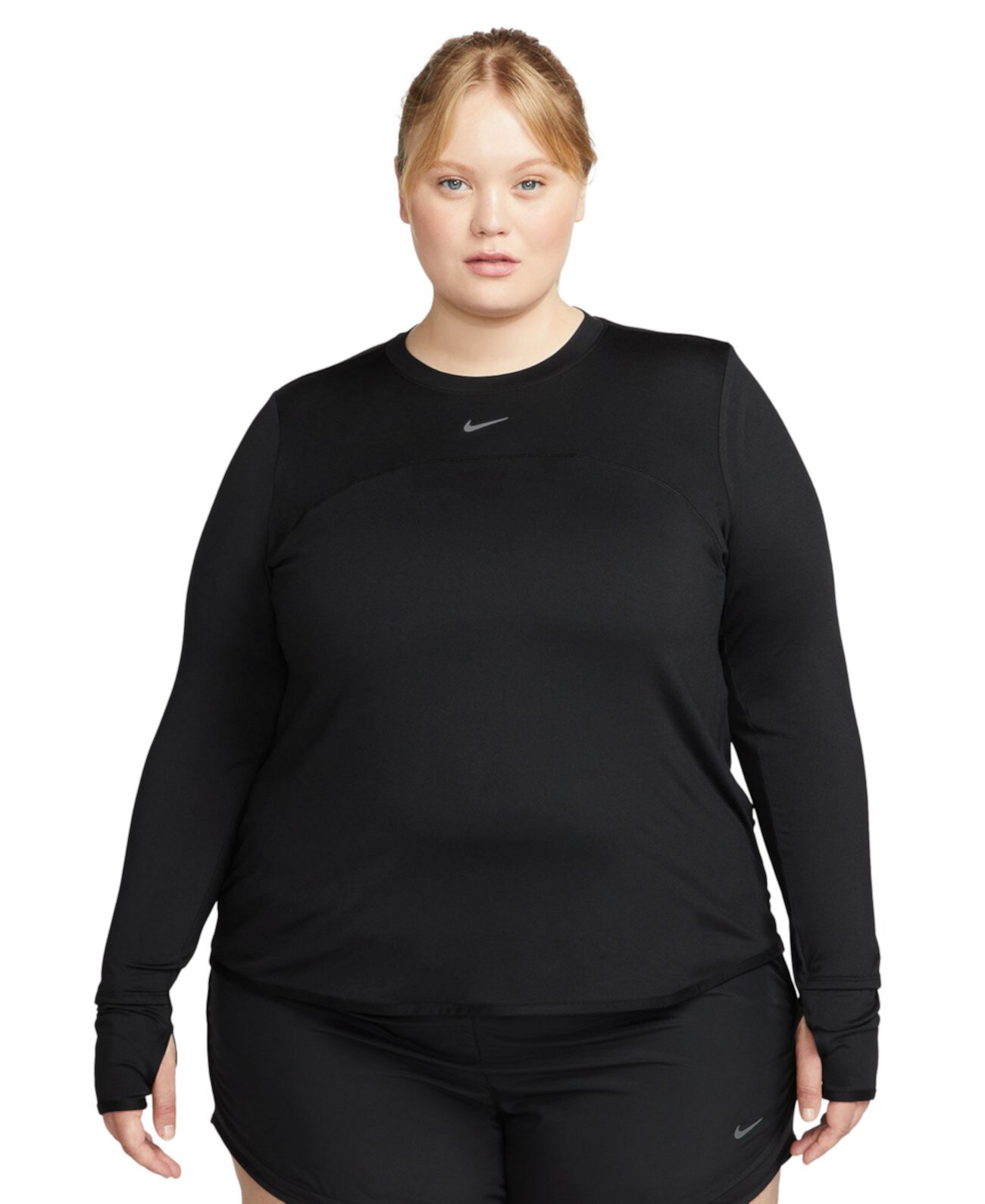 Беговая футболка больших размеров Active Dri-FIT Swift Element UV с круглым вырезом Nike
